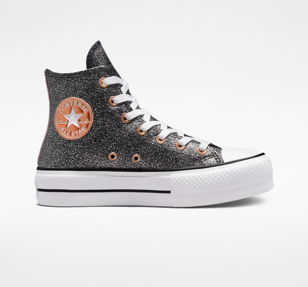 Converse plataforma outlet negras 36.5